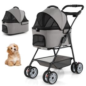 3 in 1 Pet Stroller with Removable Carrier up to 33 lbs