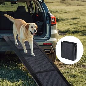 65 Inch X 17.2 Inch Folding Dog Car Ramp, Portable Non Slip Pet Ramp Supports Up to 250 LBS for Medium Large Dogs
