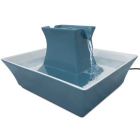 PetSafe Blue Stoneware Pagoda Fountain