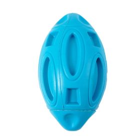 Pet Supplies Dog Toys Rubber Sounding Rugby Wear-Resistant Bite-Resistant Sounding Dog Ball (Option: Blue)