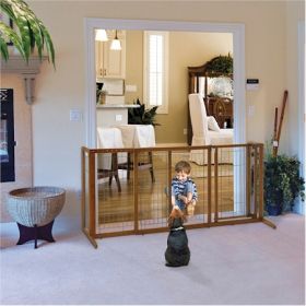 Deluxe Freestanding Pet Gate (Option: Large)